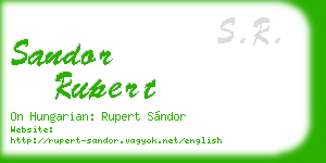 sandor rupert business card